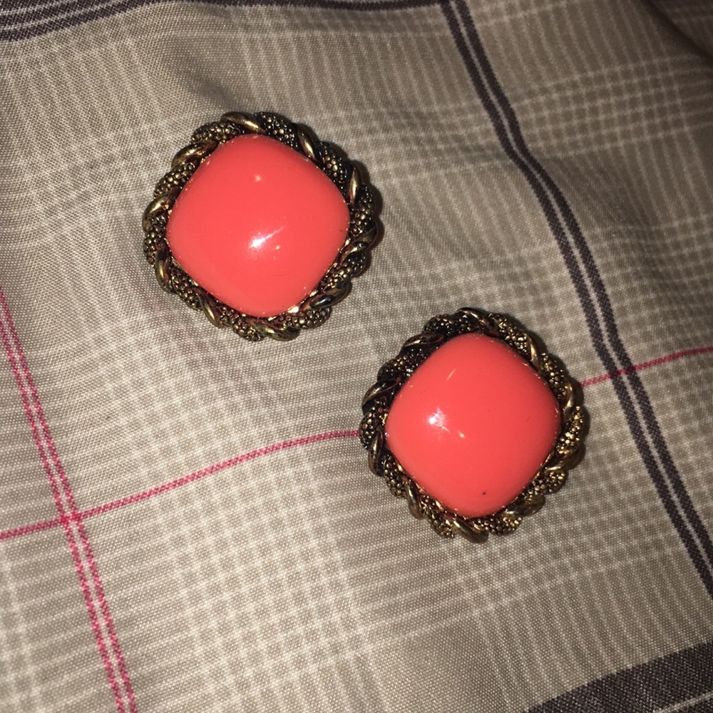 Coral earrings never worn